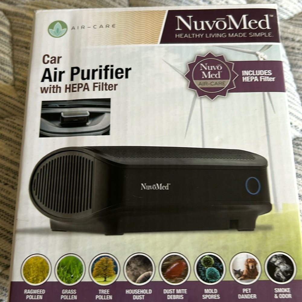 Car air Purifier NuvoMed CPHF-6/0724 with HEPA filter
